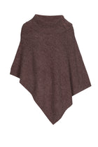 Brown cape with a loose roll neck 