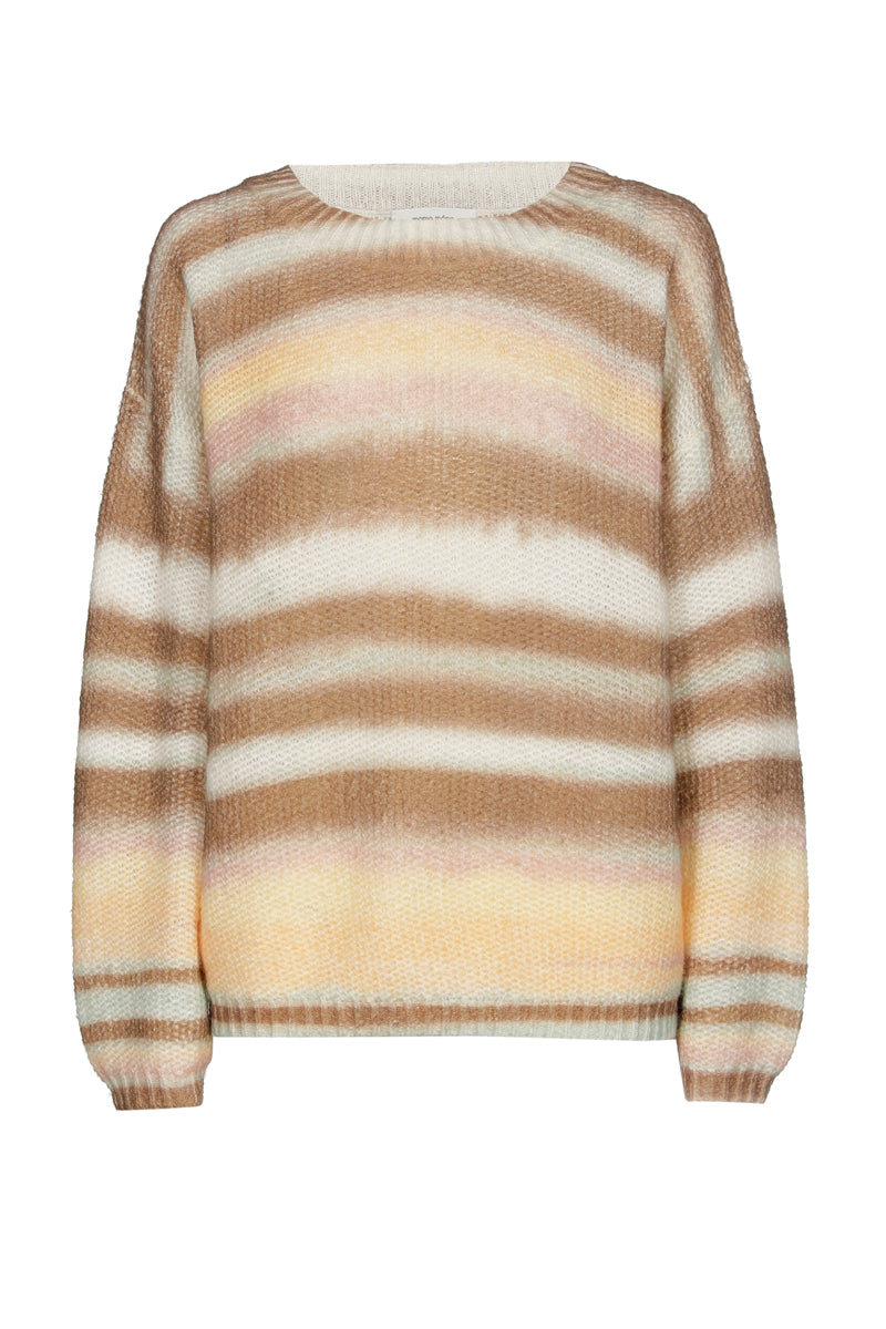 Boxy dégradé striped wool-alpaca sweater