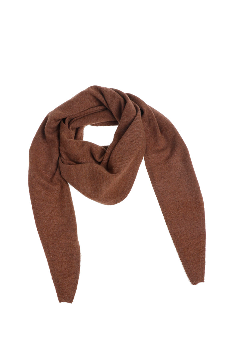 Brown triangle wool scarf