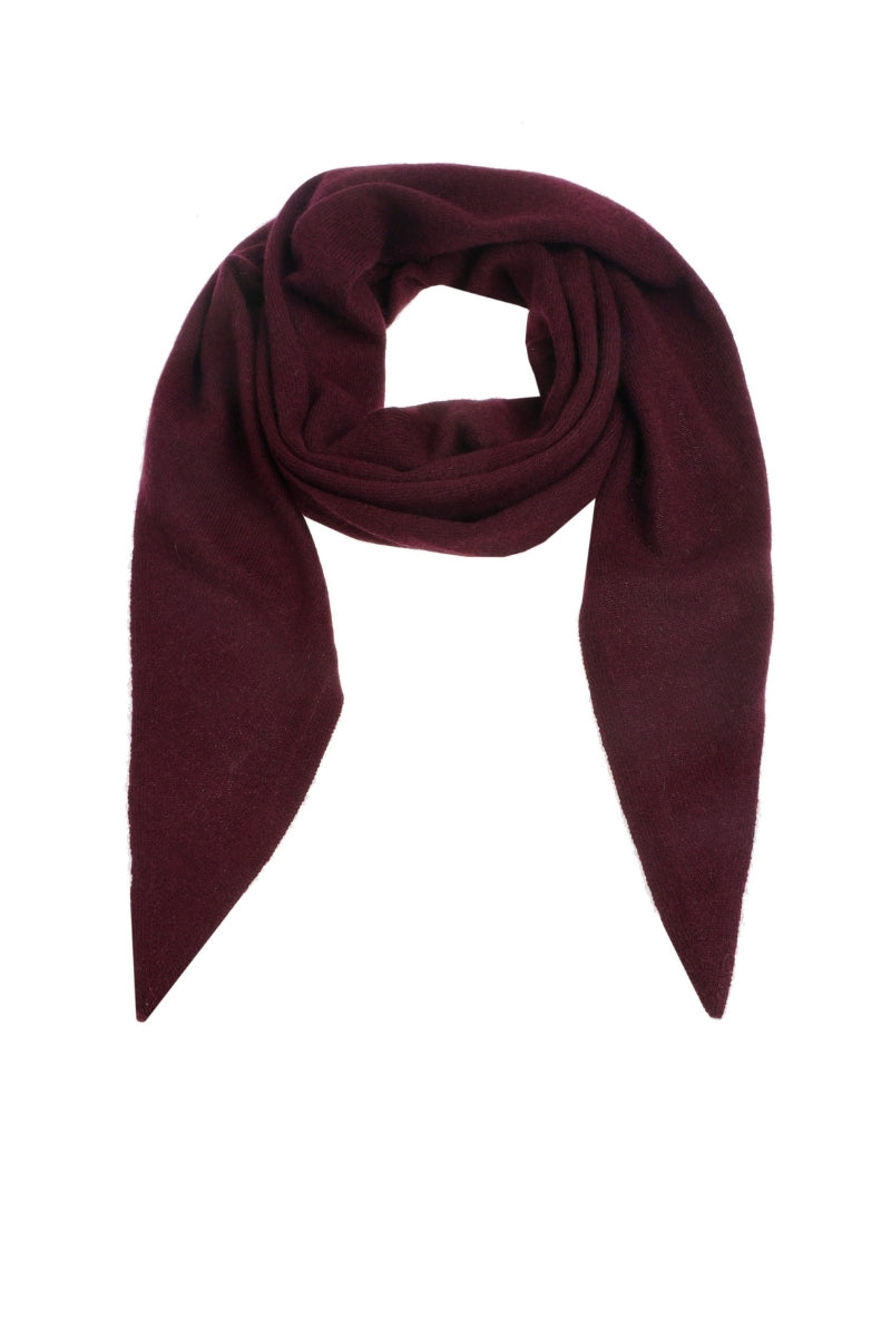 Bordeaux triangle wool-cashmere scarf