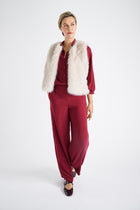 Beige fake fur bodywarmer