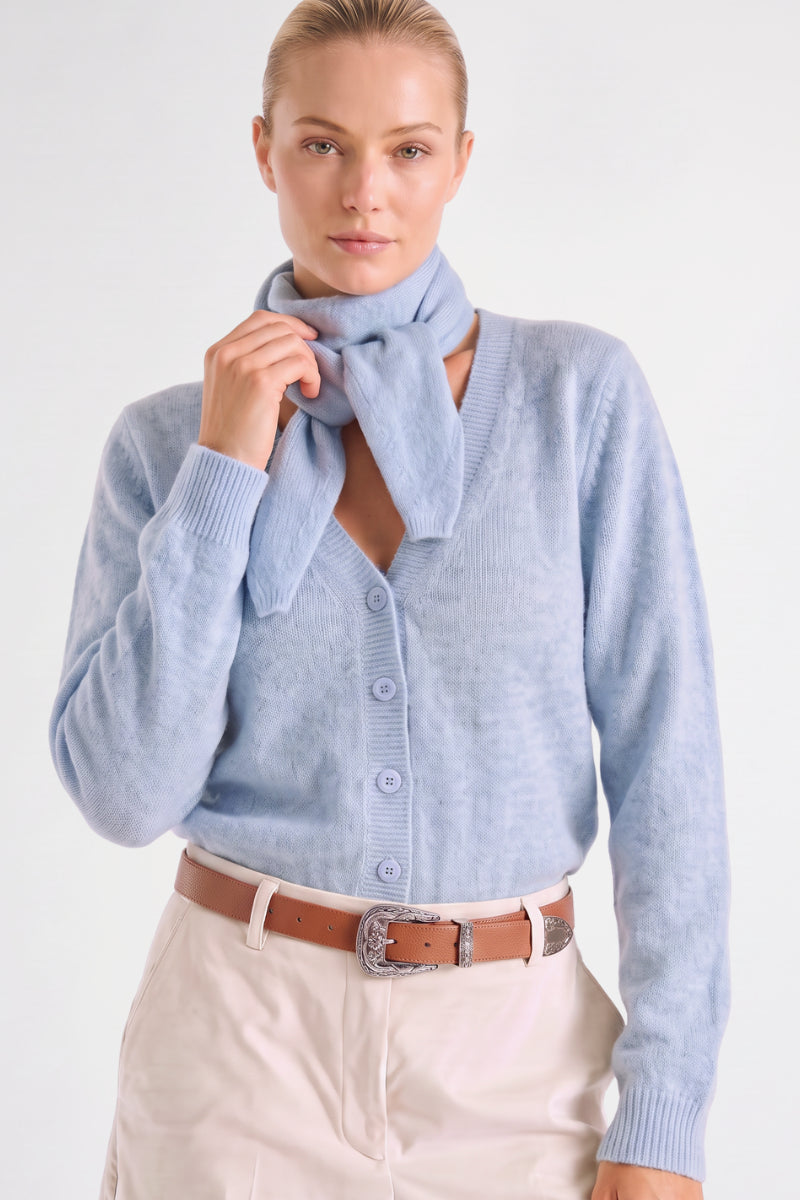 Sky blue V-neck cardigan