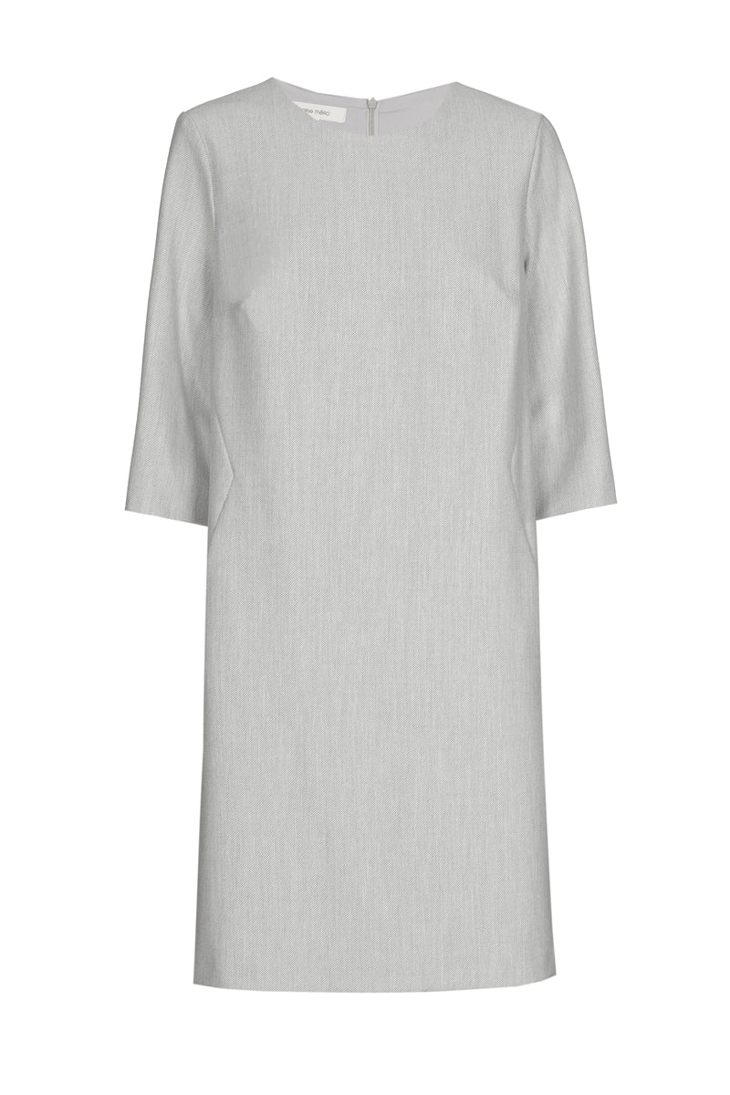 Short and straight velvetine dress