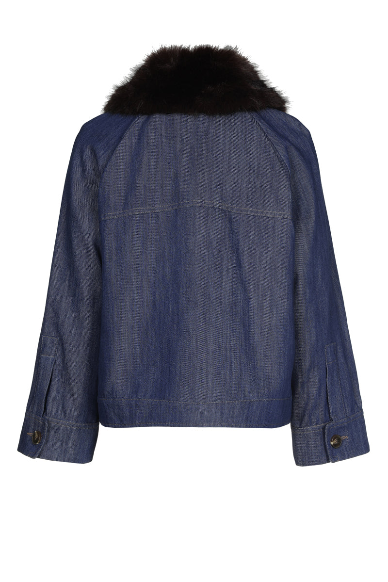 Rechte denim hemdsjas