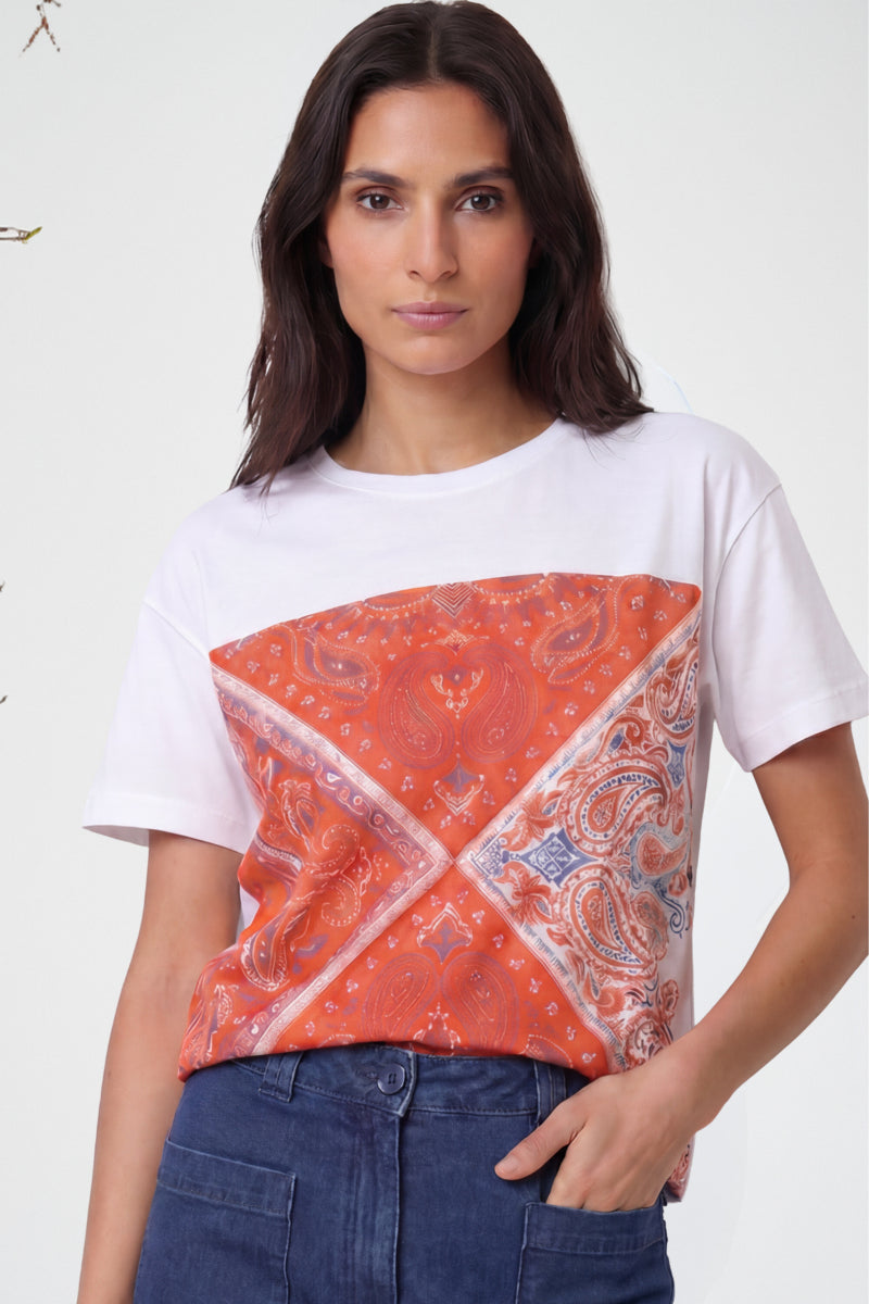 T-shirt met bandana motief