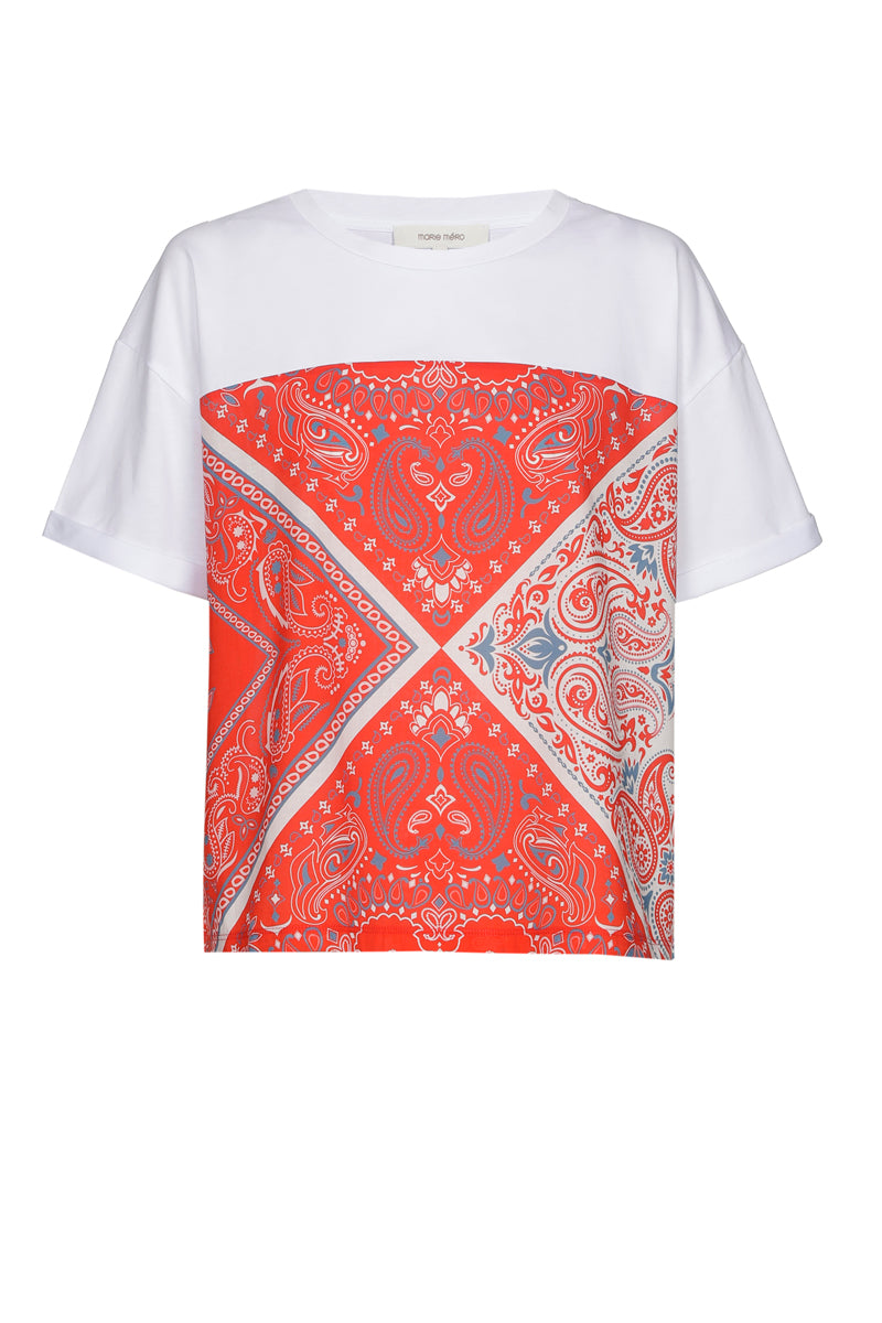 Boxy t-shirt with bandana print