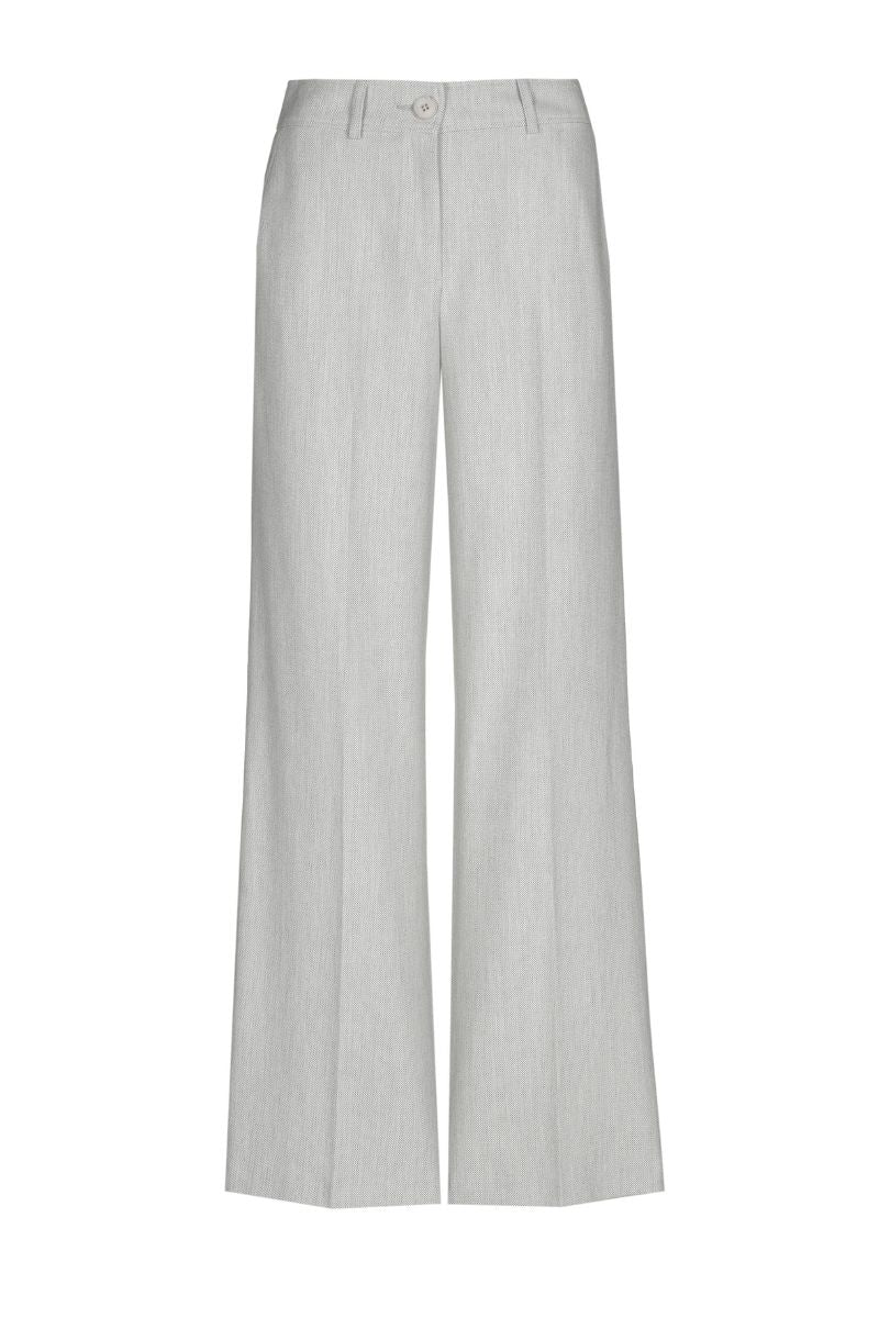 Pantalon large en laine douce avec fermeture à boutons