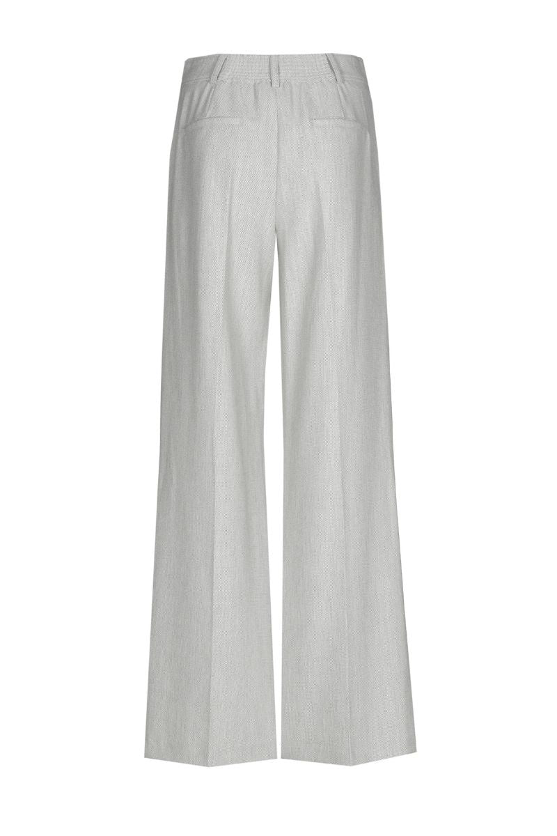 Pantalon large en laine douce avec fermeture à boutons